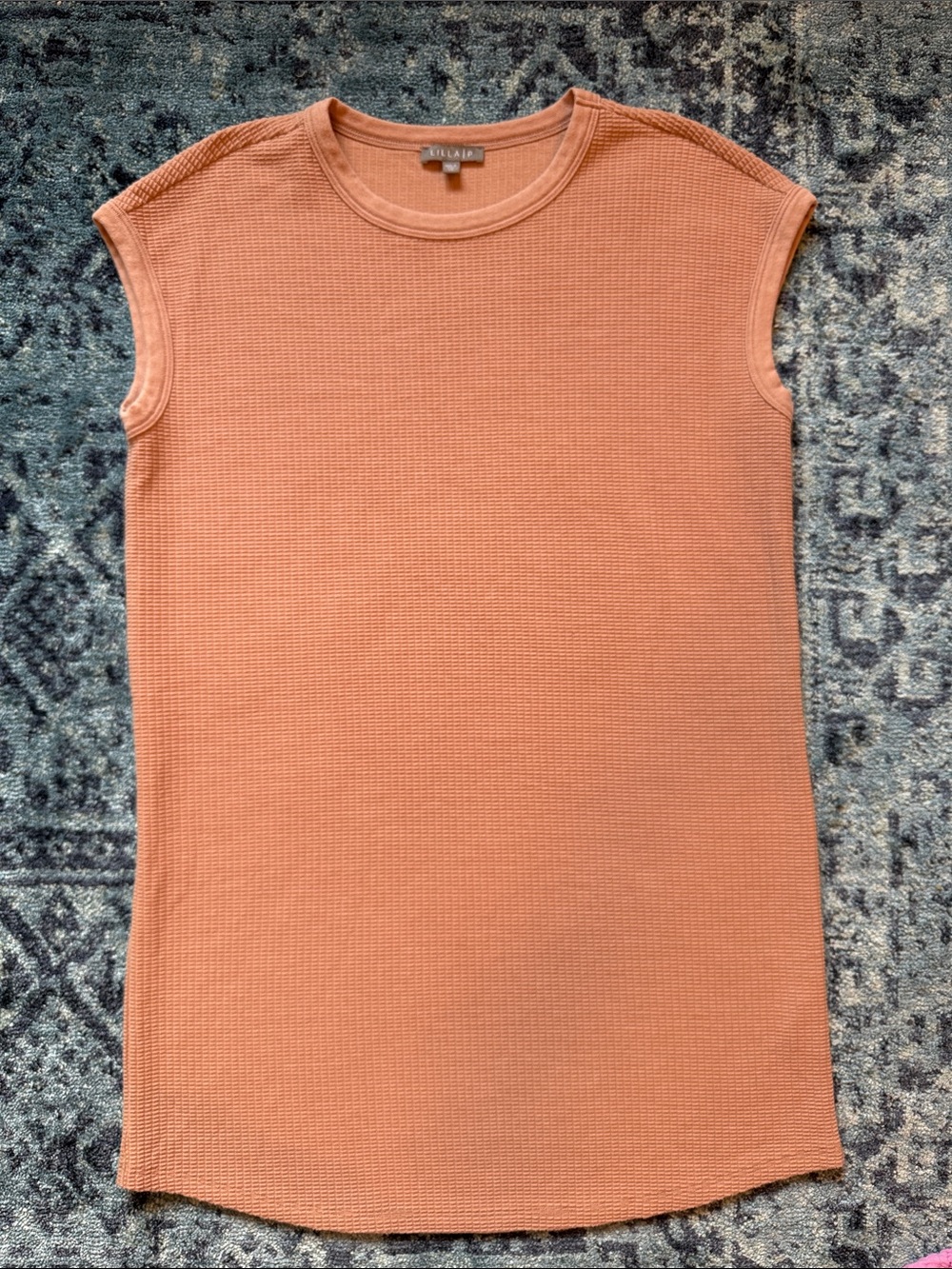 Lilla| P Sleeveless Waffle Dress - Coral